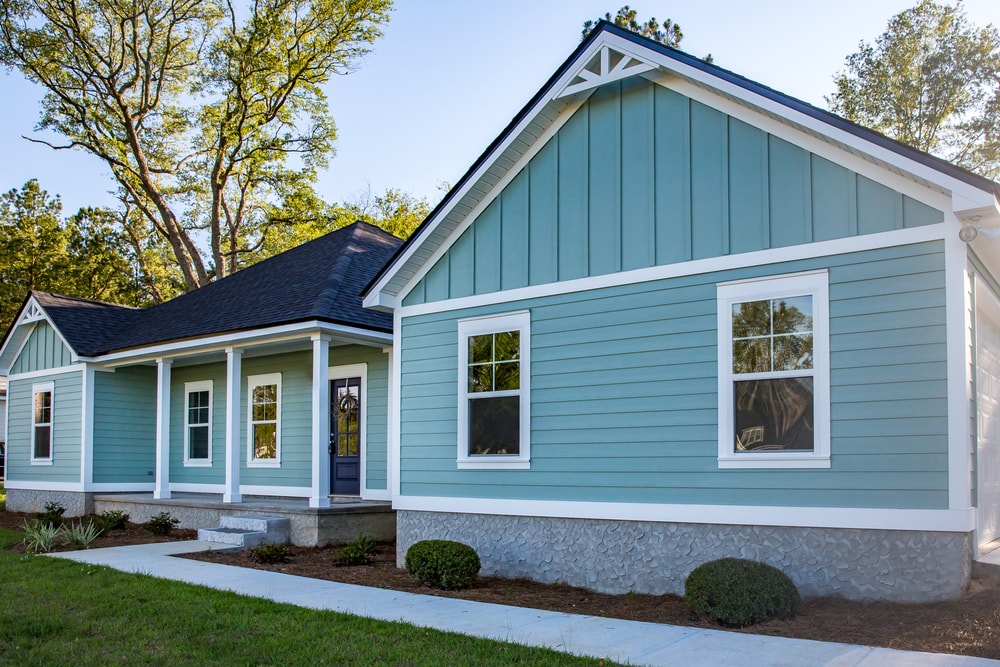 House with new quality siding installed