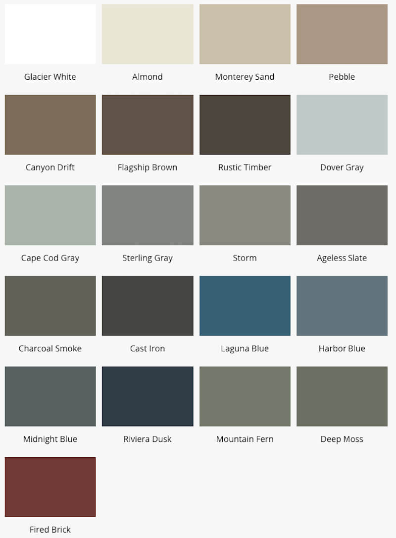 Premium Vinyl Board & Batten Excellence Colors Preview