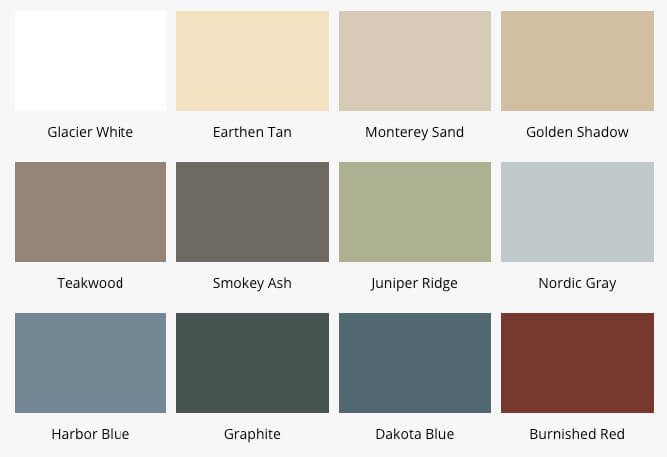 Satinwood Select Premium Colors Preview Table