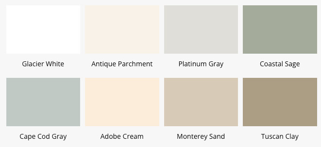 Satinwood Steel Color Collection Preview Table